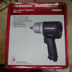 Husky 800 ft./lbs 1/2 in Impact Wrench  Model H4480 Low Weight Composite Housing. new . open box. box was open for inspection.  