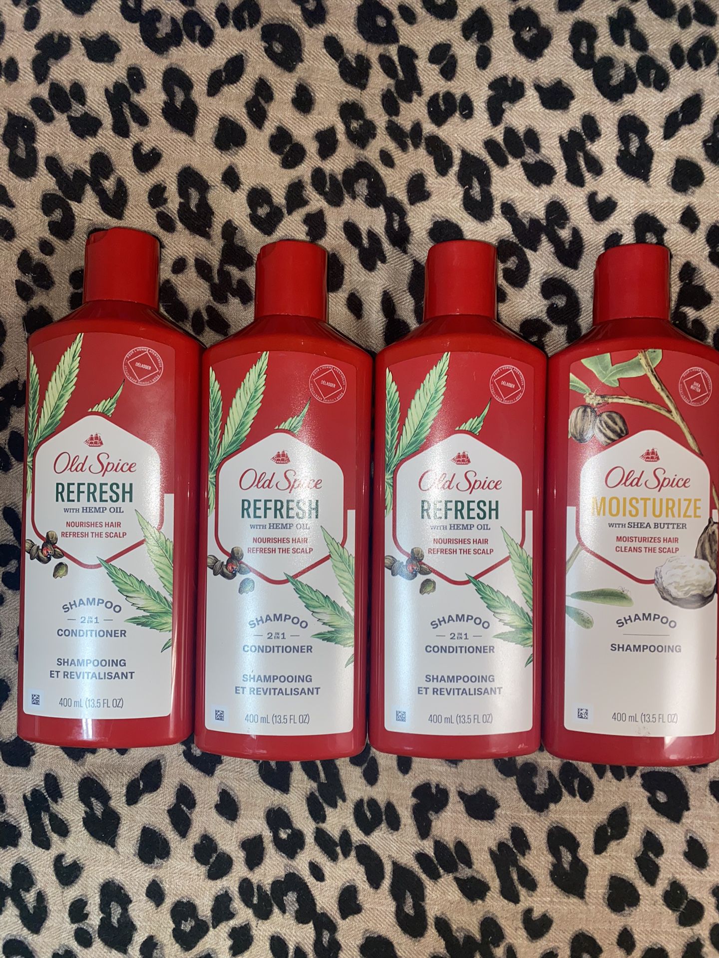 4🔥13.5 Fl Oz Old Spice Shampoos All 4 For $20 Firm On Price 