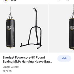 Everlast Power core Punching Bag And Stand! 
