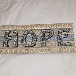 Mosaic Glass HOPE wall Plaque