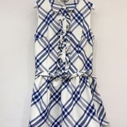BURBERRY cotton plaid slim vest skirt