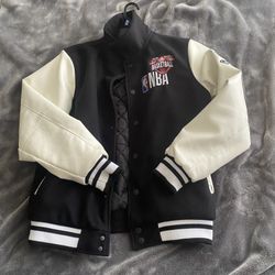 NBA leather varsity jacket