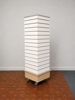 4-Sided Rotating Slatwall Display Tower