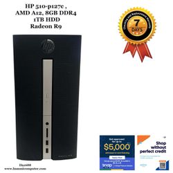 HP 510-p127c , AMD A12, 8GB DDR4,  1TB HDD  "H91688"