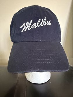 Navy Blue Malibu Embroidered Baseball Cap