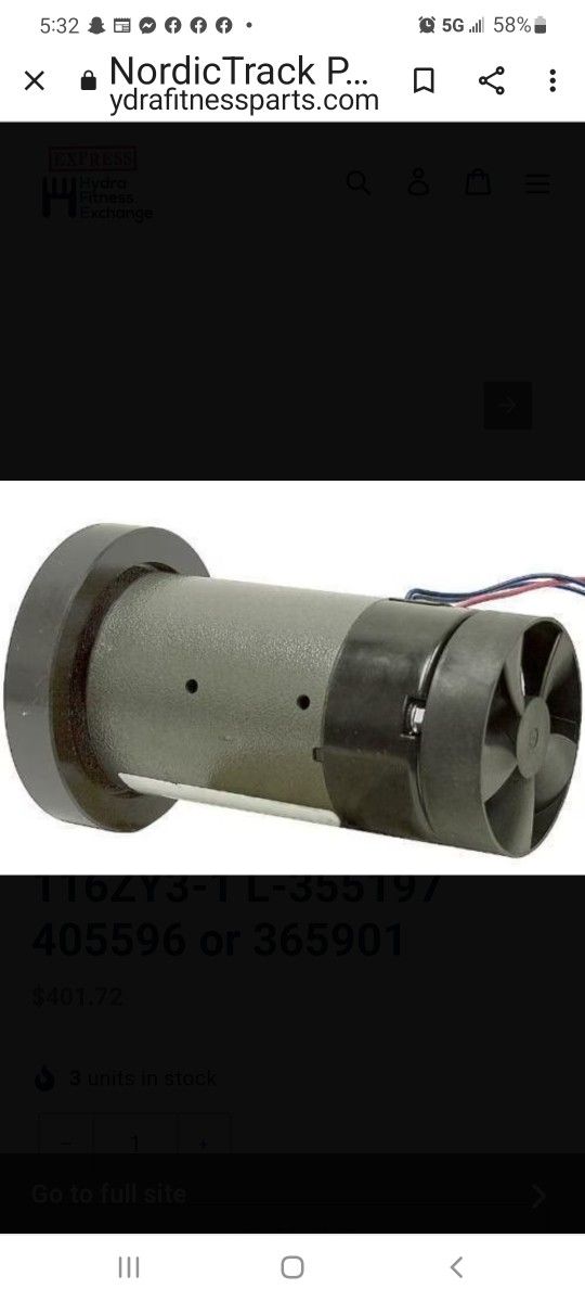 Leili Pmdc Treadmill Motor.. Brand New In The Box.