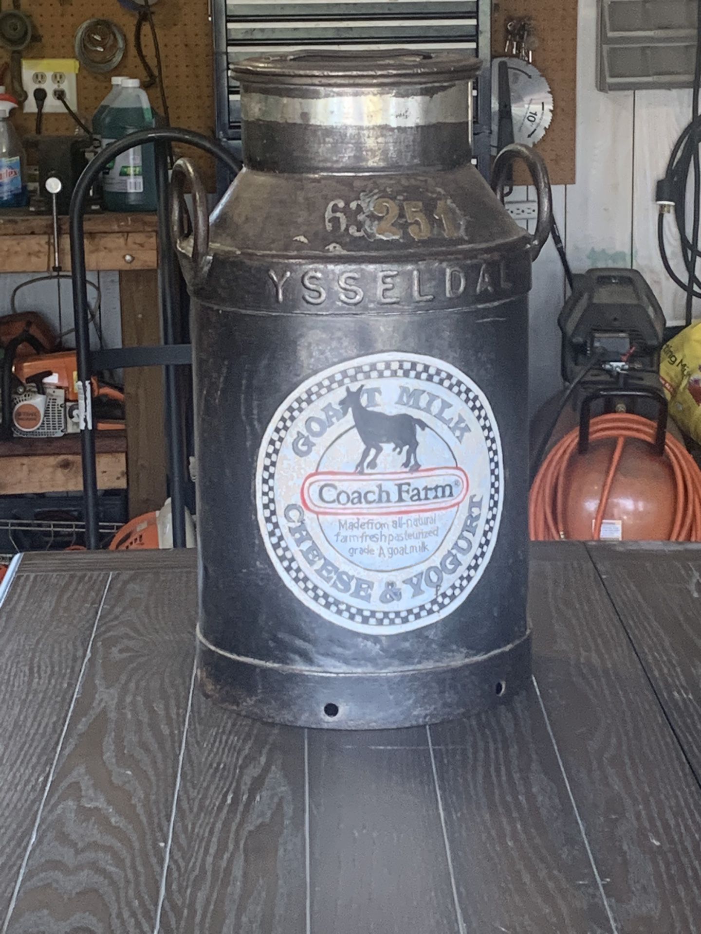 One Of A Kind Milk Can Hand Painted 