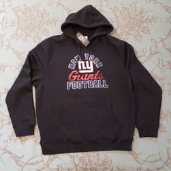 Majestic NFL New York Giants Black Pullover Hoodie Sweatshirt Men Size XL