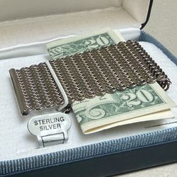 20g Sterling Silver Money Clip Dolan-Bullock 2.1” x 1” Vintage 1980s .925 Tiffany Style Jewelry