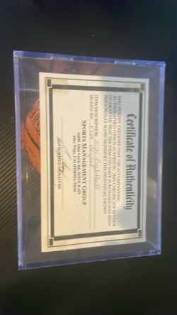 Authenticated Kobe Mini Basketball Auto