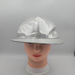 Vintage Cash's USA Shiny Silver Mylar Metal Adjustable SnapbackHat