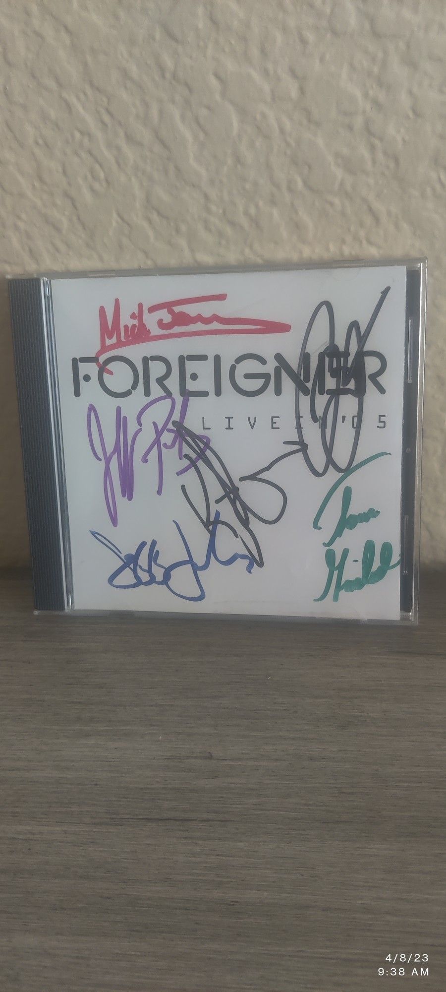 LOW OFFER OK!!! Old Rare Vintage "Live In '05" Signed Autographed Foreiner Rock Music Band Concert CD