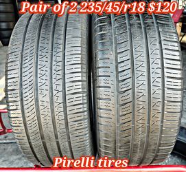 Pair of 2 pirelli p Zero all season plus 235/45/r18 ‼️ free instalation and balance ‼️
