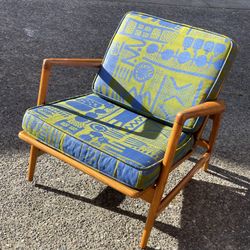 Authentic Eames Era 1960s Teak Chair
