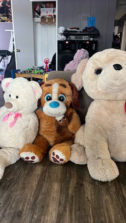 Set of 3 Large Stuffed Animal Plush Toys