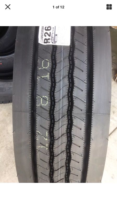 295/75/22.5 set of 2 Bridgestone R268 steer tires