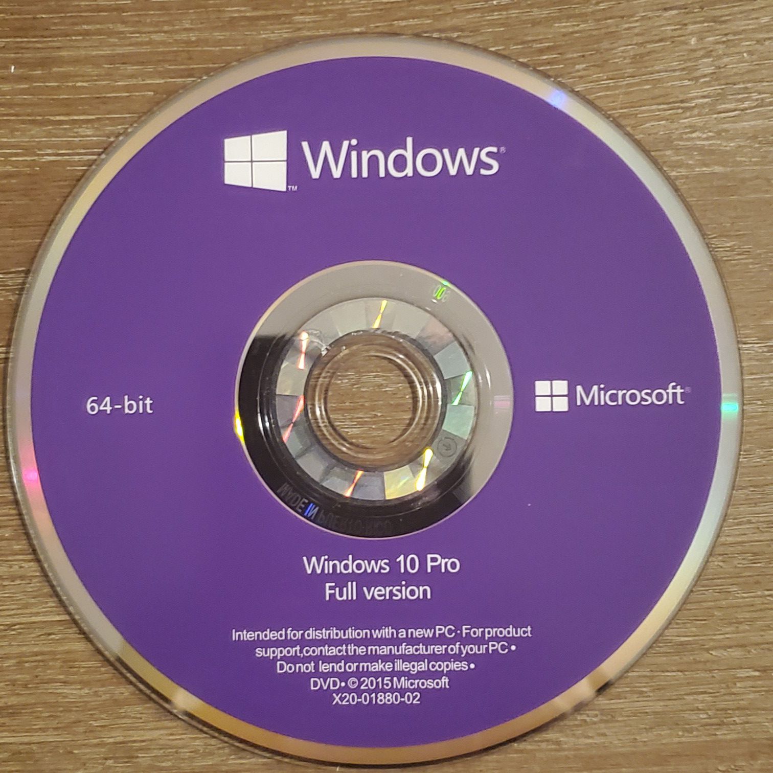 Windows 10 pro 64 bit / 32 bit oem dvd + product key