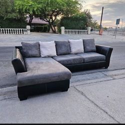Grey Gray Sectional Sofa Couch 
