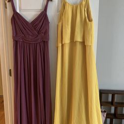 Yellow Bridesmaid Dress From David’s Bridal
