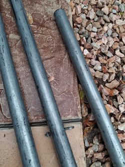 Metal Steel Pipes / Rods – Set of 3