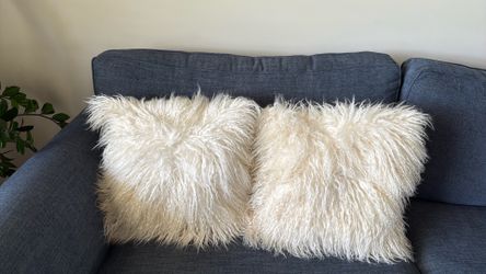 2 Sheep Skin Decore Pillows