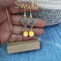 Handmade Lemon Earrings 