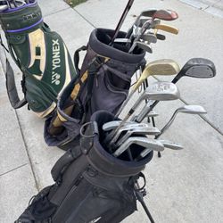 Golf Clubs with bags right handed