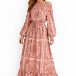 Off-the-Shoulder Maxi Dress