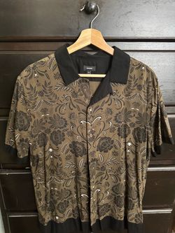 Express Men’s Floral Button-Up Shirt size M