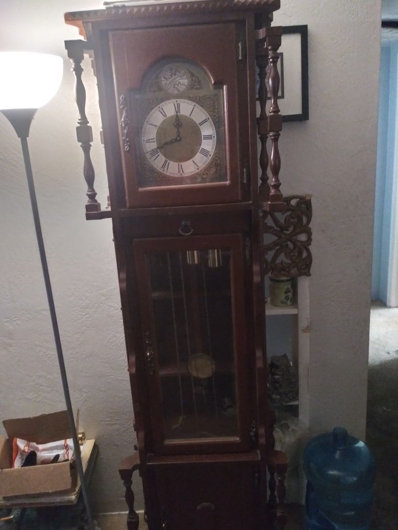 Vintage Emperor Grandfather clock with Bei Heinz Jaust movement