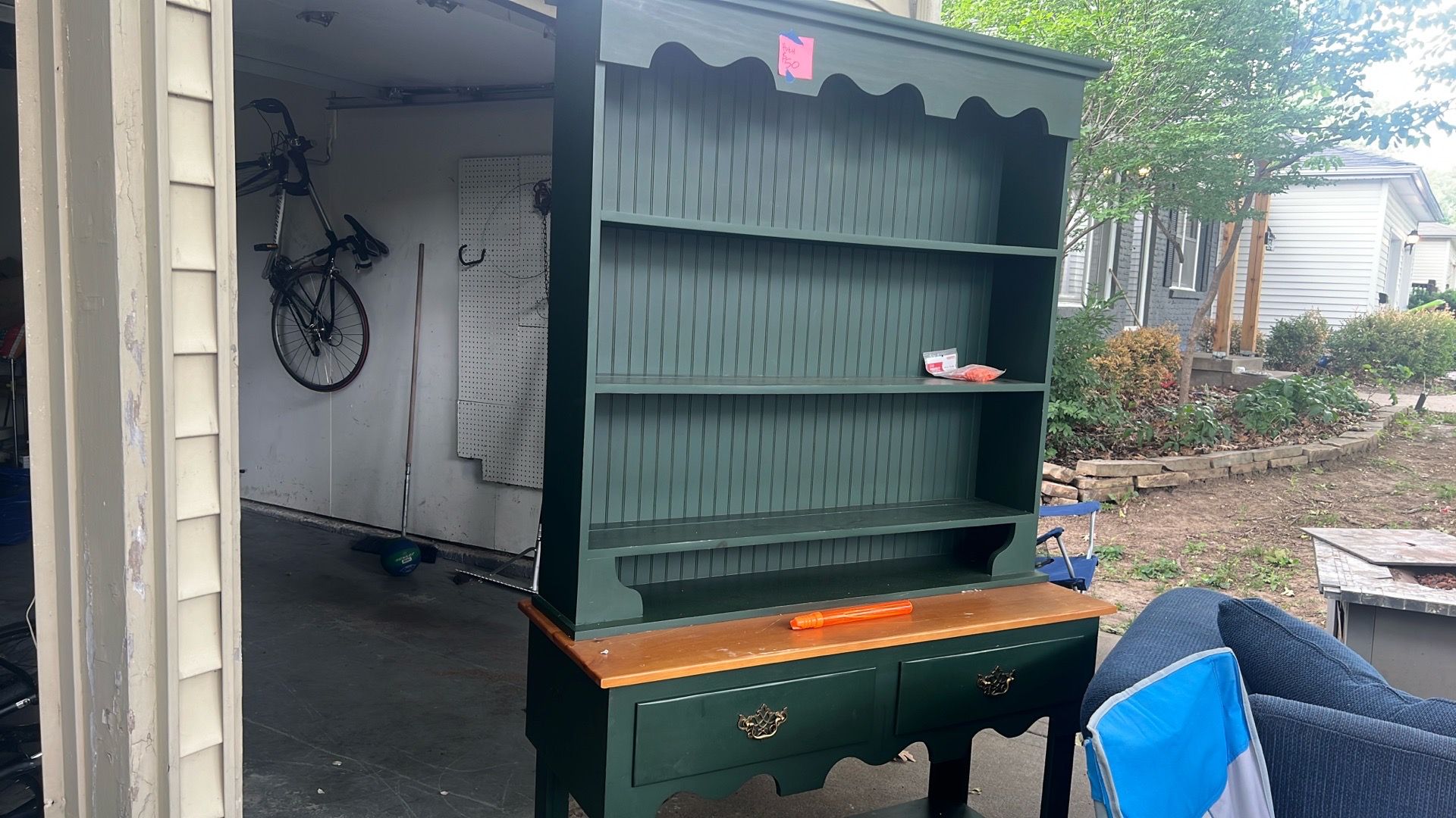 Wooden hutch, two pieces