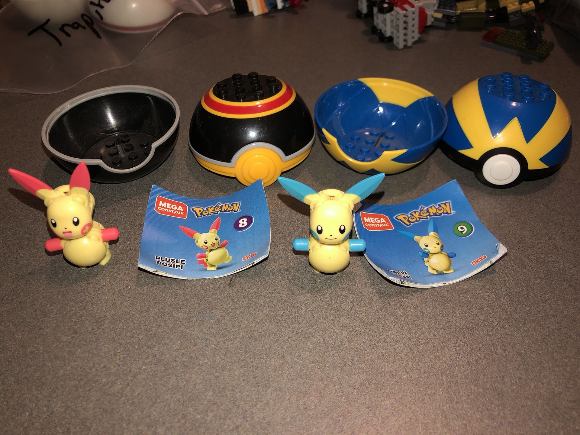 Mega Construx Pokemon Minun Plusle Lot Of 2