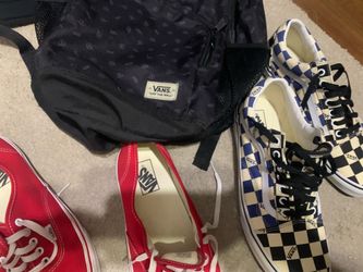 Vans shoes 11.5 and 1 Vans back pack
