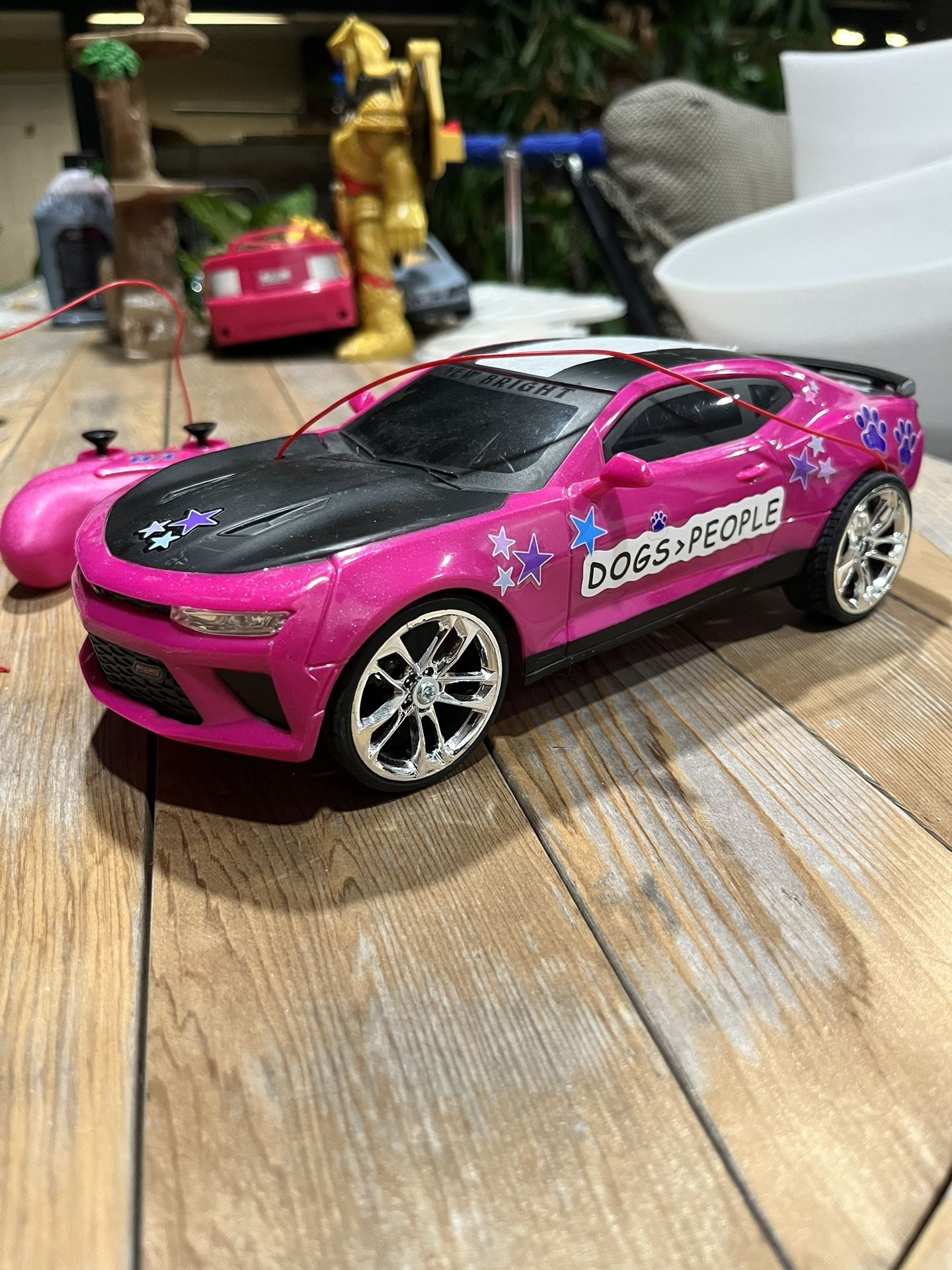 New Bright Sport Pink chevy Camaro 1:16 Scale Remote Controlled Car works
