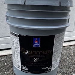 Interior paint White. Cashmere. Opened full 5 gallons. Medium lustre