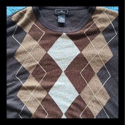 Dockers Mens blue argyle design sweater size L