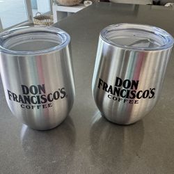 Don Francisco’s Coffee tumblers  12 oz (360mL)  Brand new 