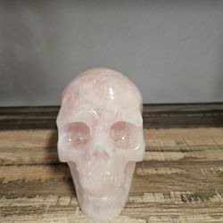 Solid Rose Quartz Skeleton Head