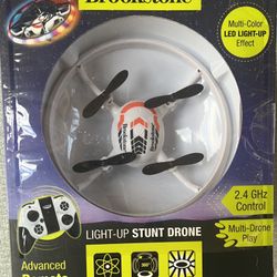 Brookstone - LIGHT-UP STUNT DRONE 2.4 GHz R/C Vehicle