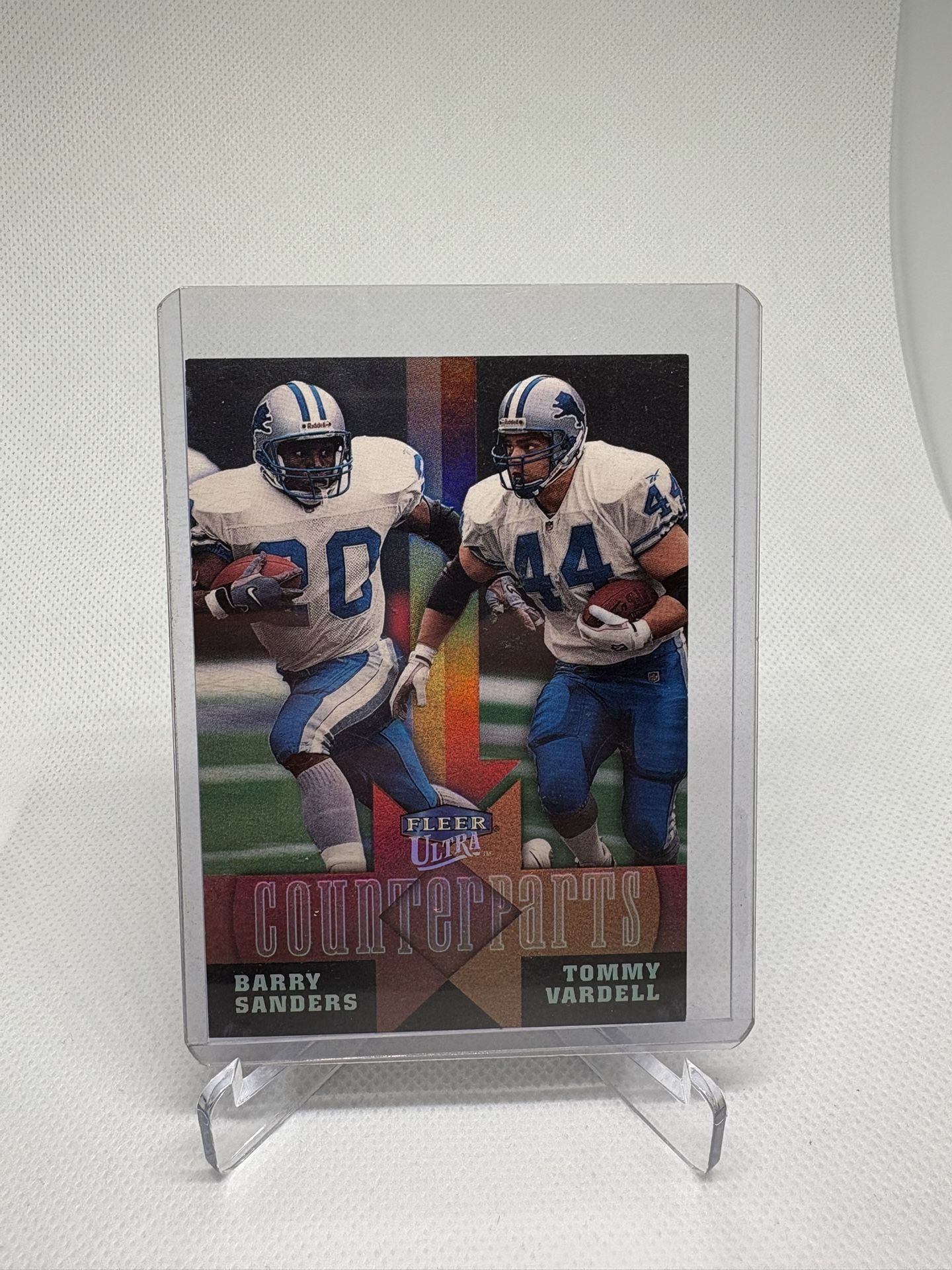 Barry Sanders And Tommy Vardell Card