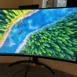 Gaming PC + 32’ Curved 180HZ Monitor 