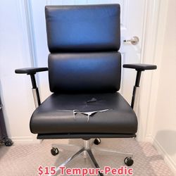 $15 Black Tempur-Pedic Executive Chair Gaming Chair and with Wheels Memory Foam Seat Cushion Pad Backrest