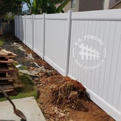 White Vinyl Fence 
