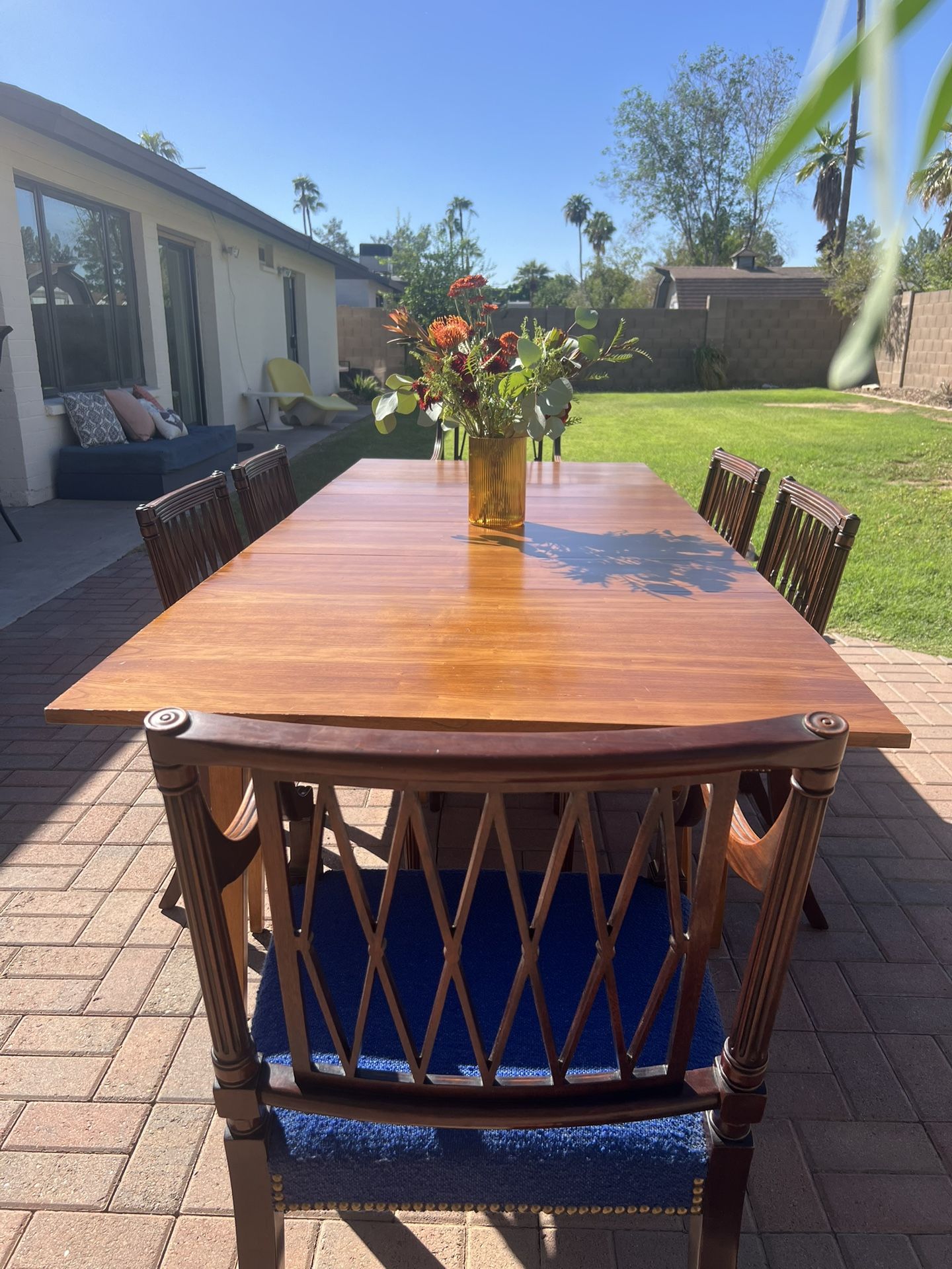 Vintage Henredon Heritage Walnut Dining Table, Extension With Leaves