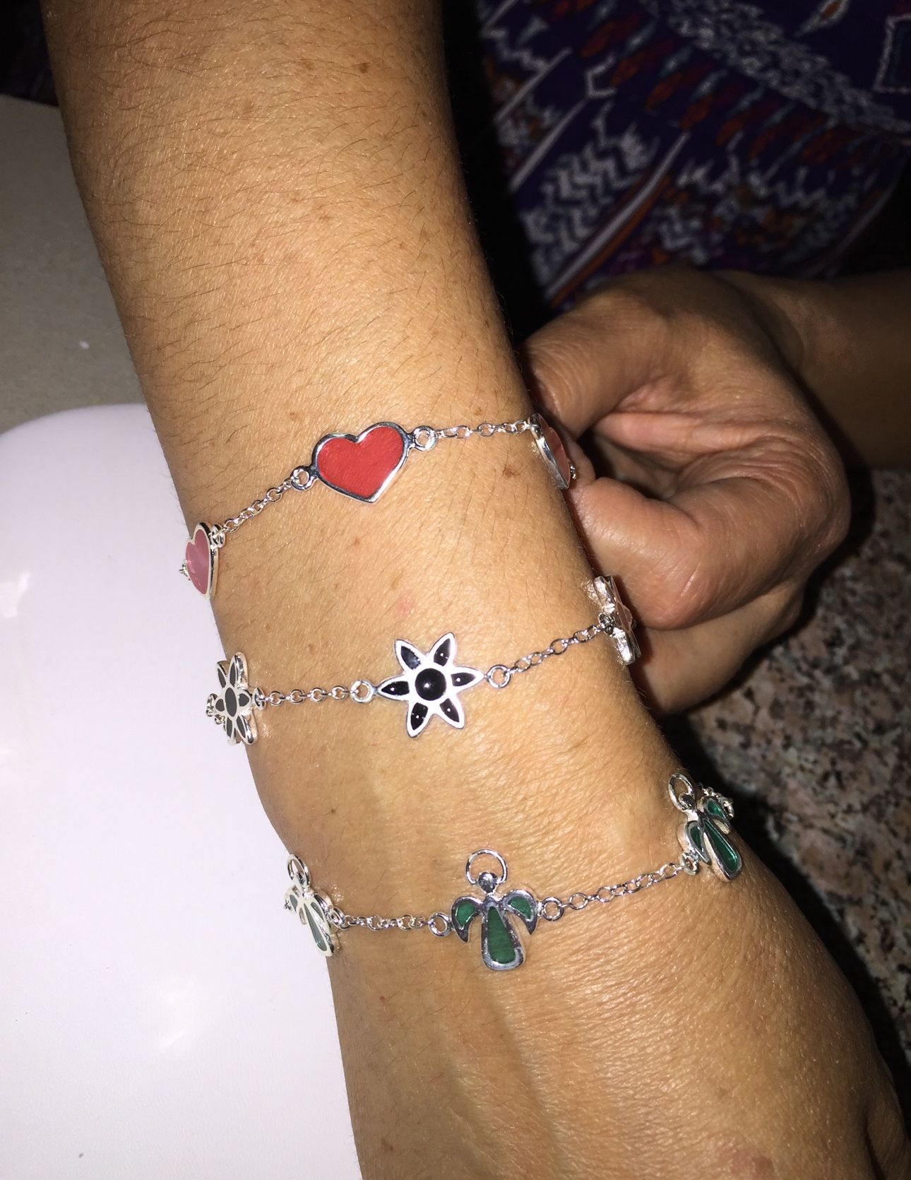 Great For Mother’s Day Beautiful Bracelet .925 Silver Hand Crafted Resin