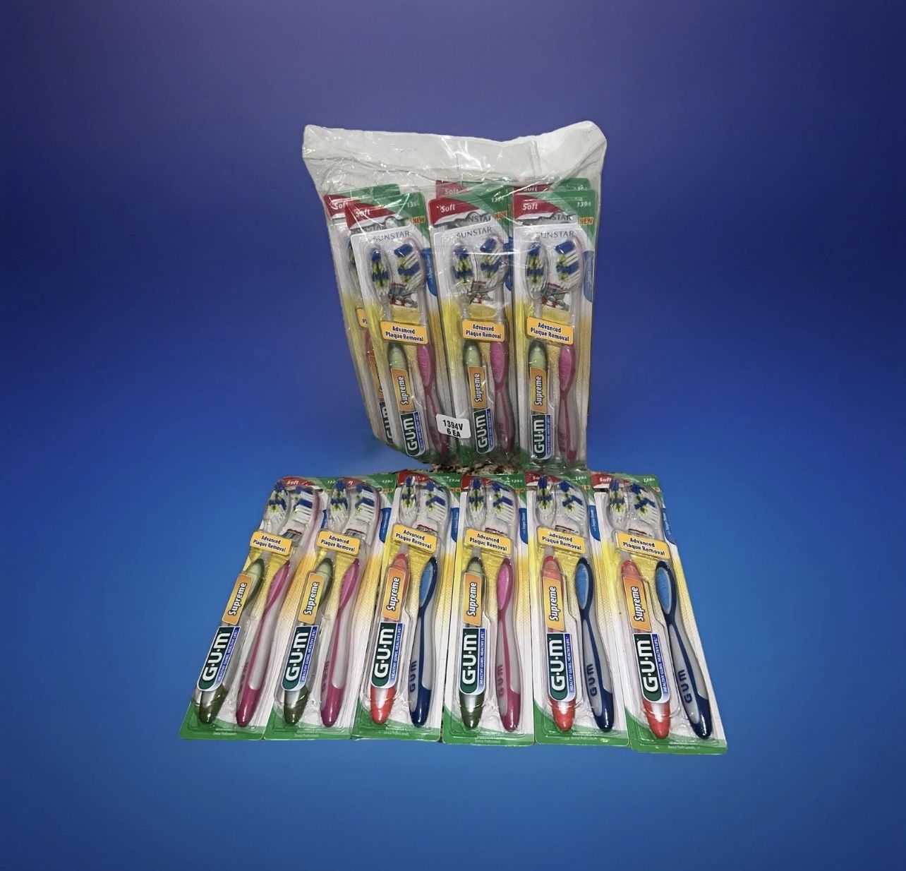 GUM soft supreme toothbrushes 24 total count