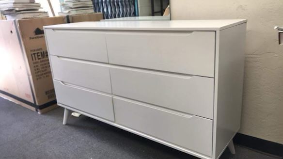 New Mid Century Dresser.  White.  Free Delivery!