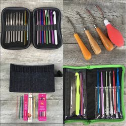 A: Assorted Lots of Crochet and Latch Hooks