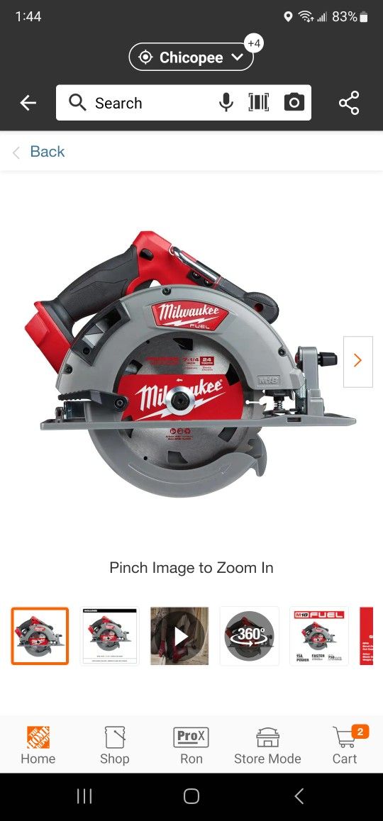 Milwaukee
M18 FUEL 18V Lithium-Ion Brushless Cordless 7-1/4 in. Circular Saw (Tool-Only)