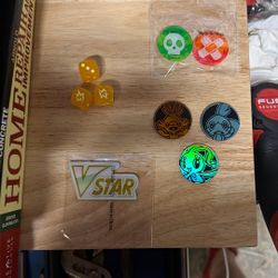 Pokemon Coins, Dice, Poison & V Star Thing 